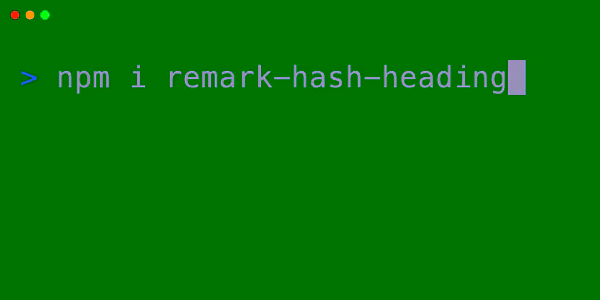 remark-hash-heading